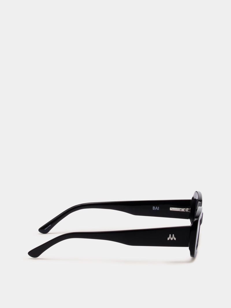 Black rectangle sunglasses