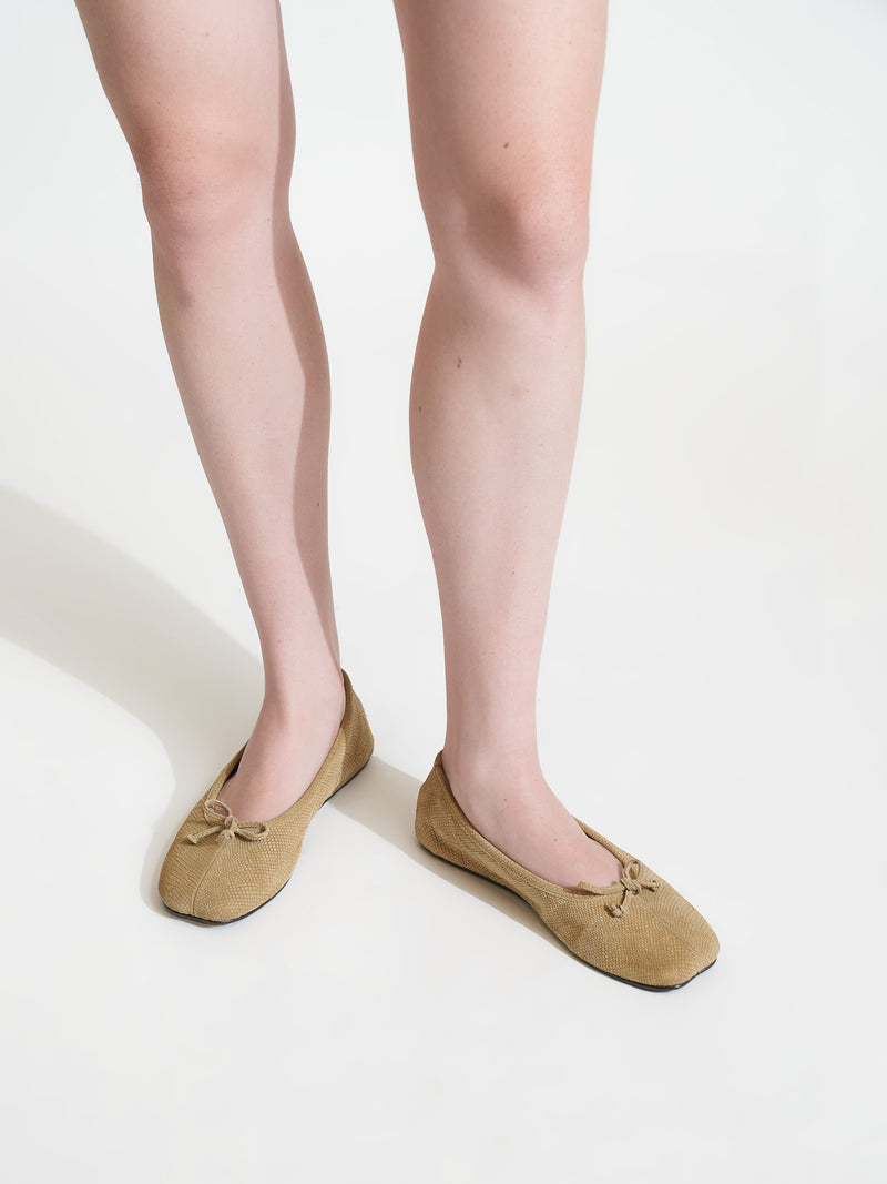 Esla Tan Snake Ballerina
