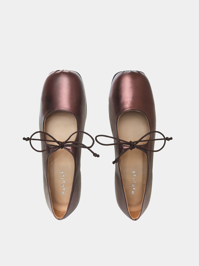 Gaia Brown Metallic Ballerina