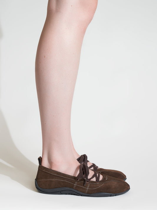Zava Brown Suede Ballerina