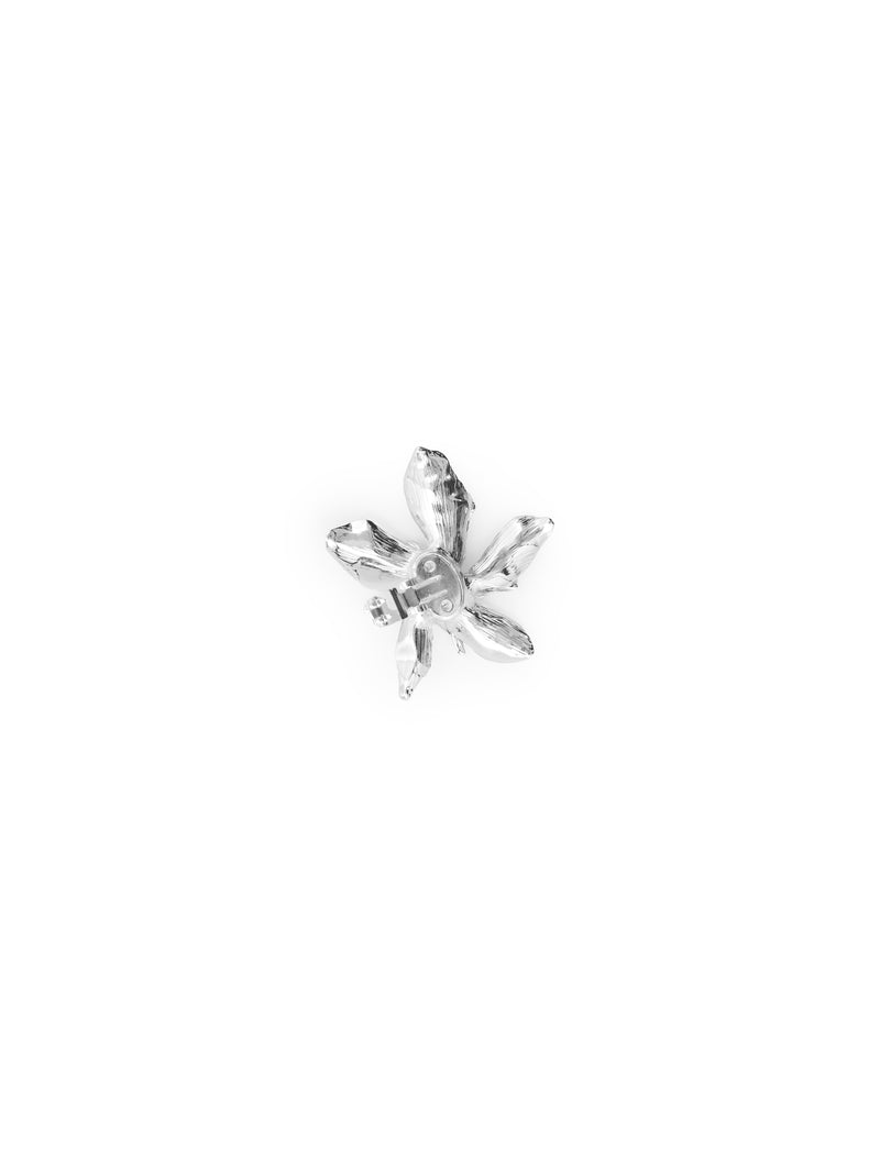 Silver flower clip.