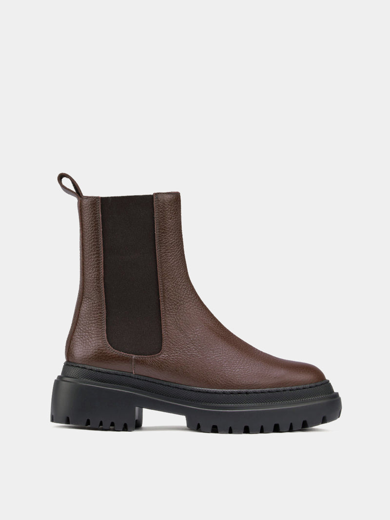 Cortina brown leather Chelsea winter boot.