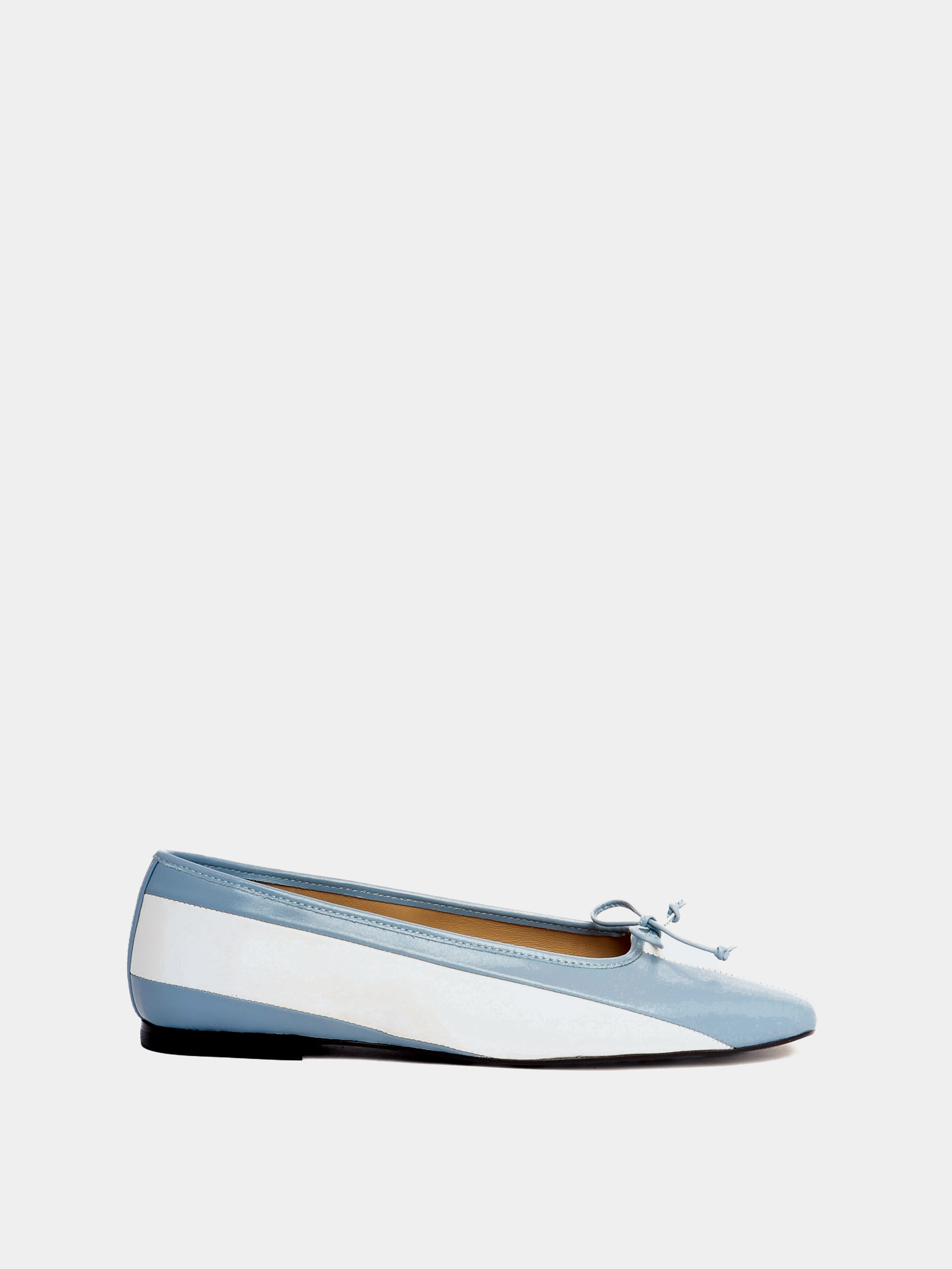 striped ballet flat blue and white