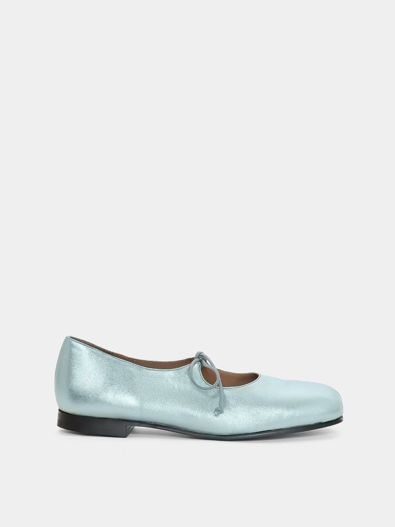 Gaia Blue Metallic Ballerina