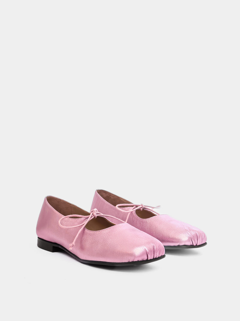 Gaia Ballerine Rose Métallique