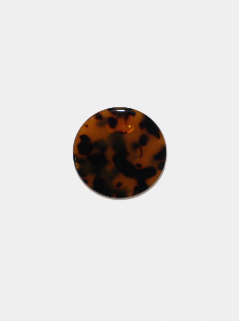 Round acetate tortoise clip