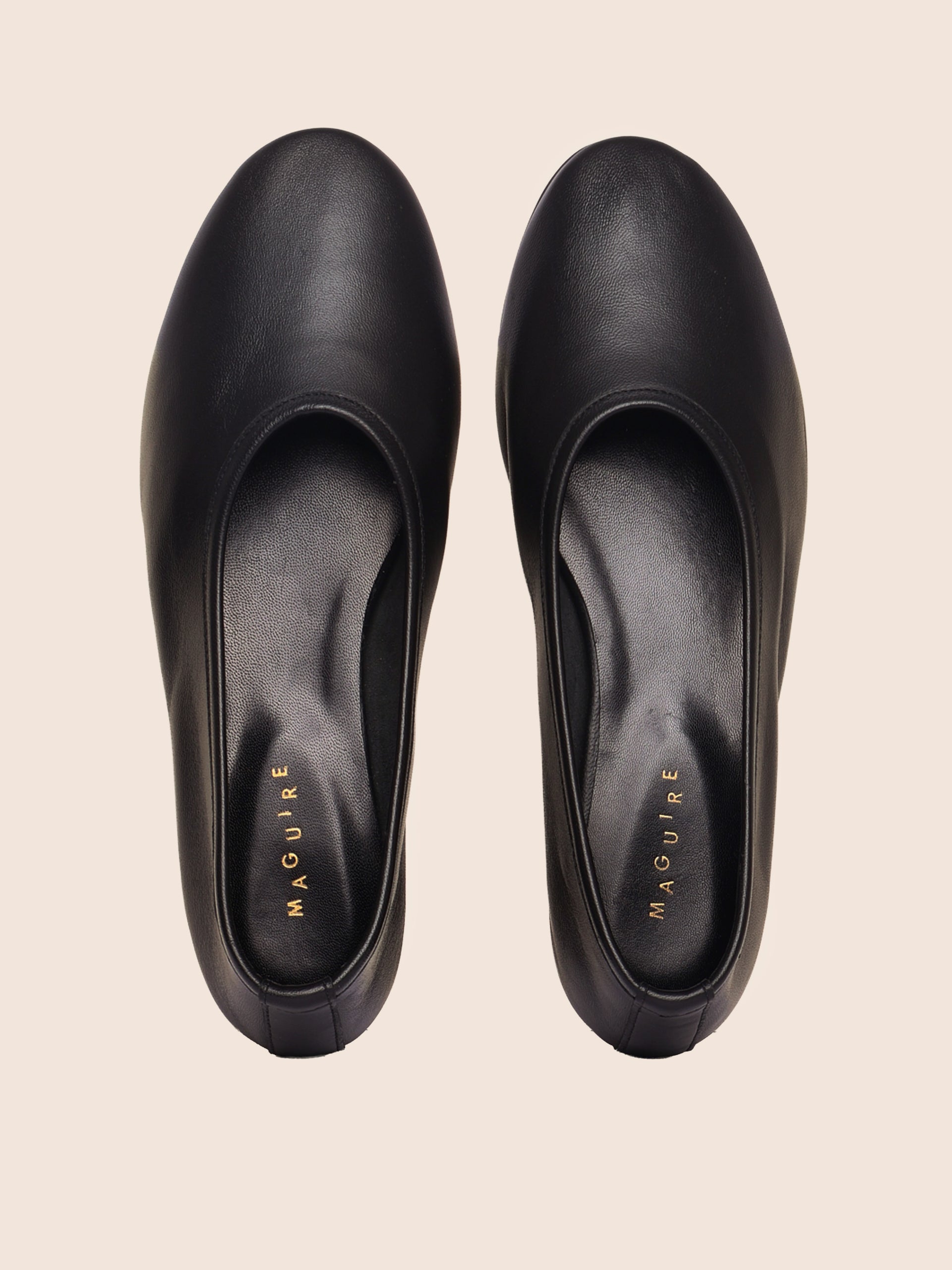 Trofa Ballerine Black Leather