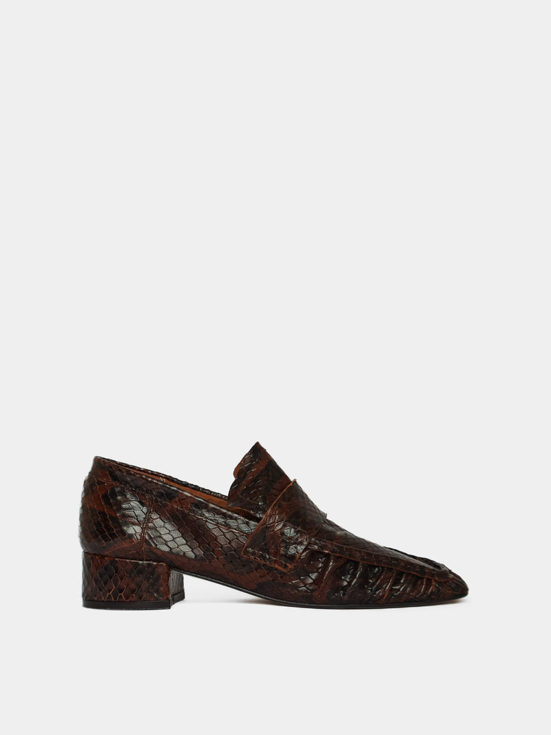 Navas Brown Snake Loafer