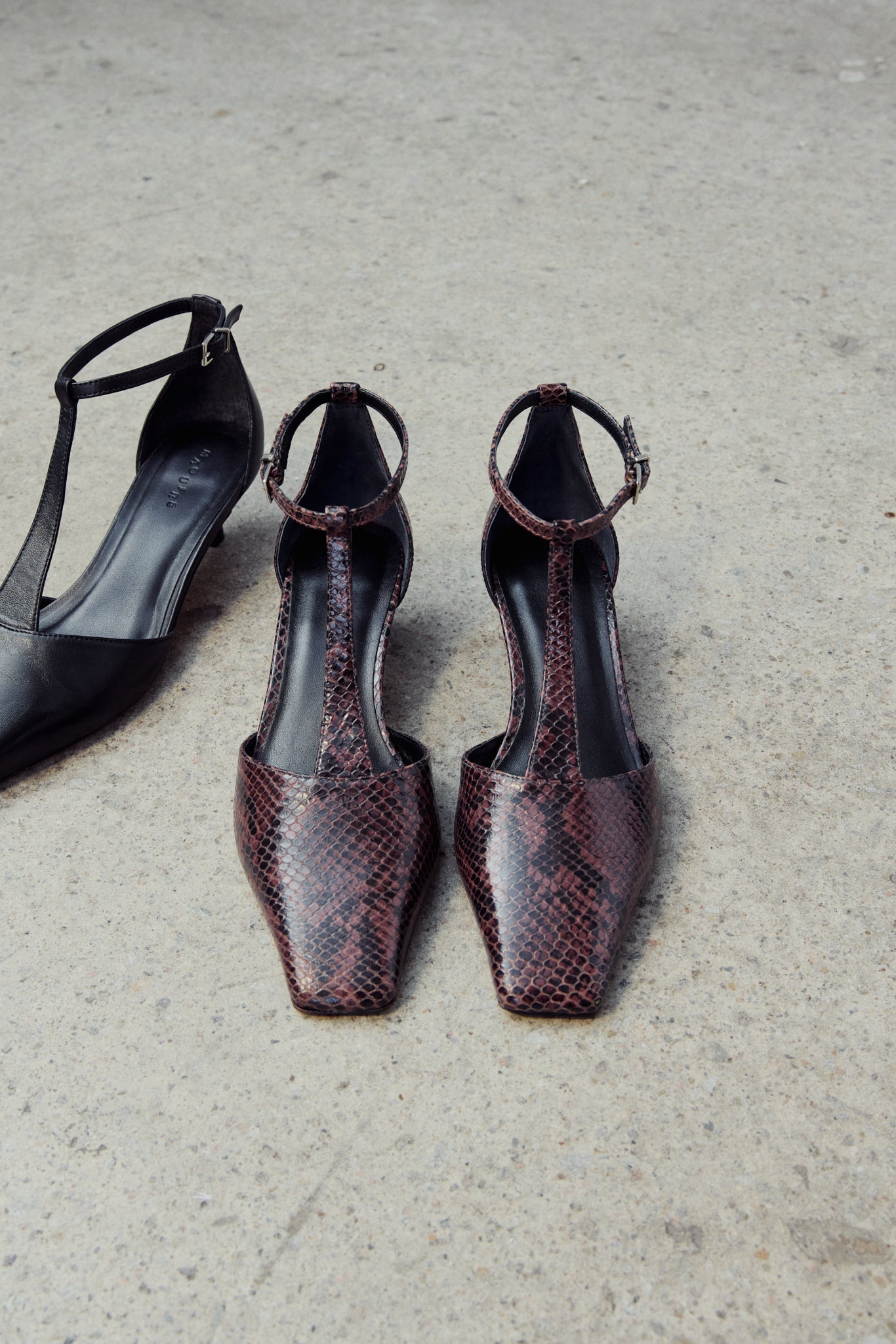 Almada Brown Snake Pump