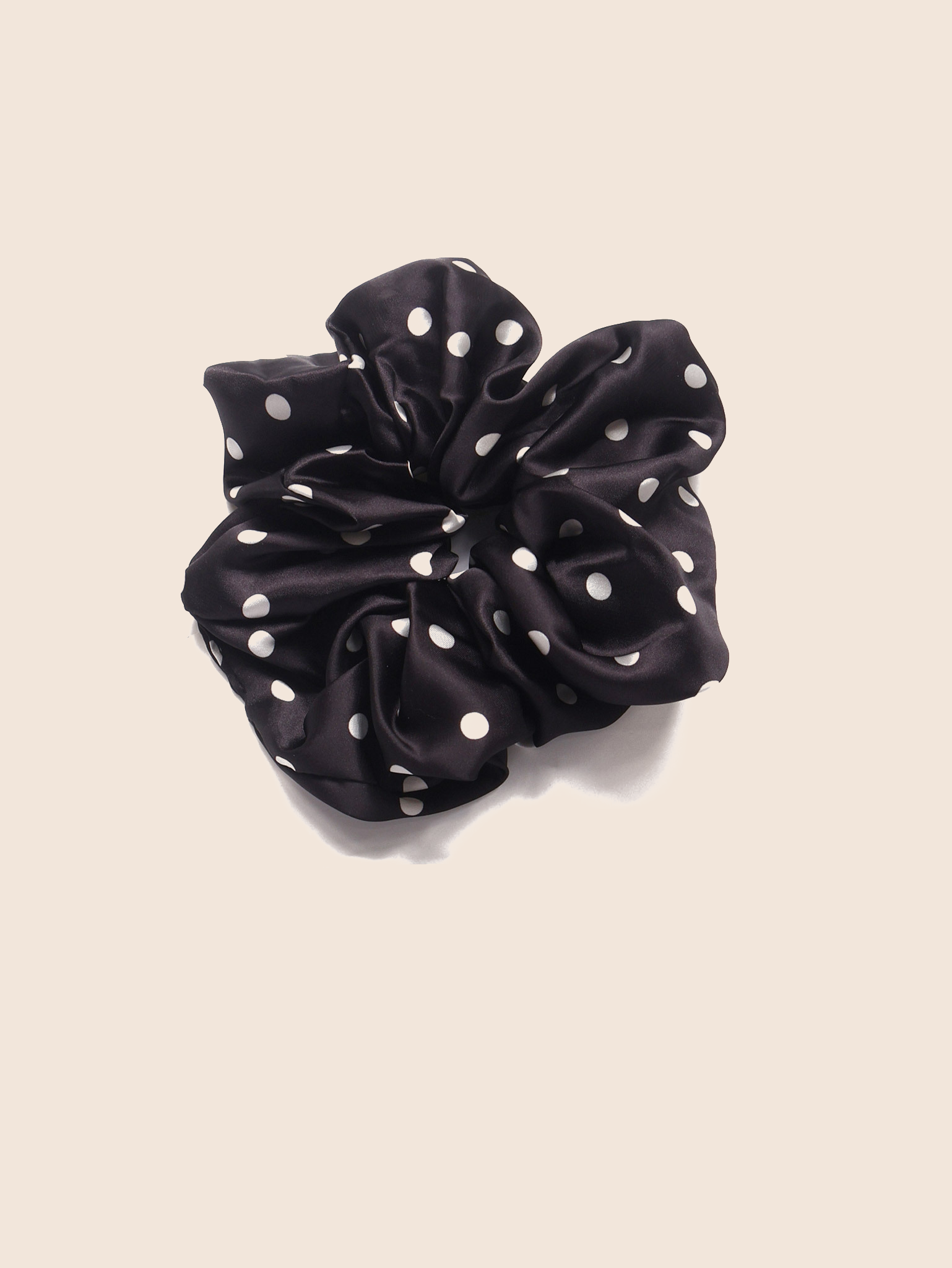 Scrunchie Dots Noir
