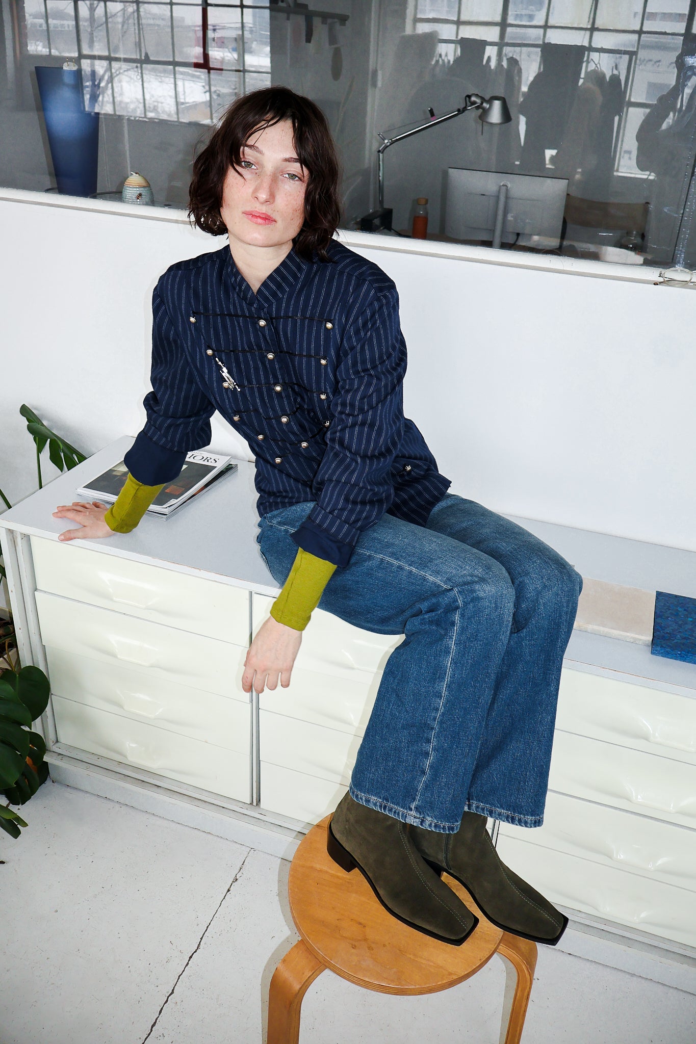 Palma Botte Olive Suède