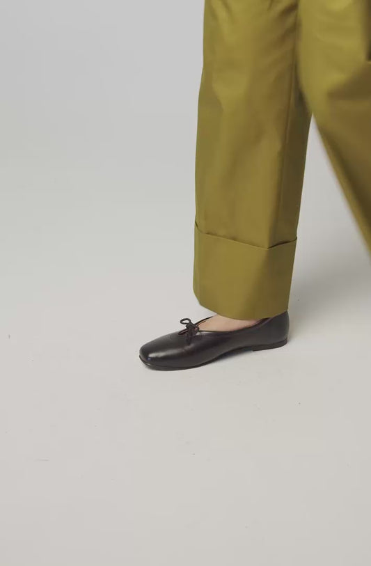 Prato Brown Suede Ballerina